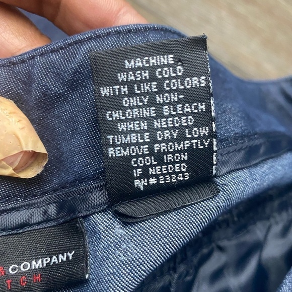 New York and Co Trouser Pants High Waist Straight Leg 10P Navy Blue - Picture 7 of 8